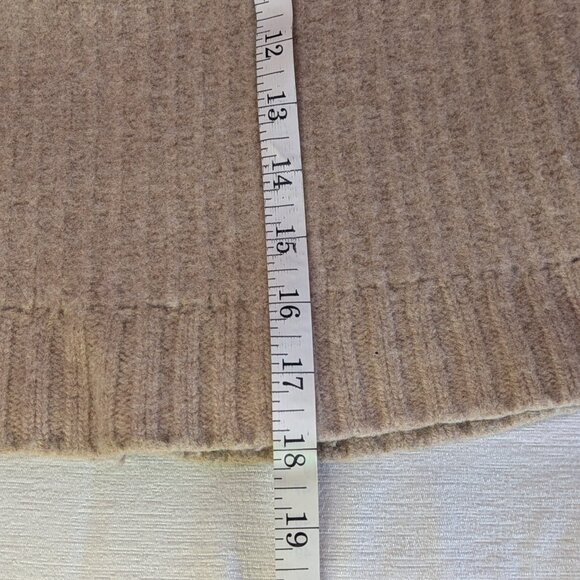 TILLEY 100% RWS Wool Sweater Size Medium Crop Peach Pastel - Picture 6 of 8